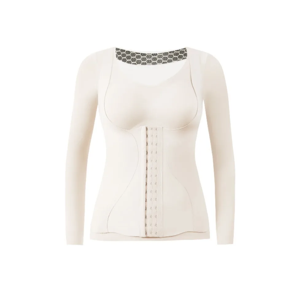 

Slimming Thermal Shapewear Body Shapers Long Sleeves Tummy Control Top Velvet Belly Contracting Thermal Underwear Women