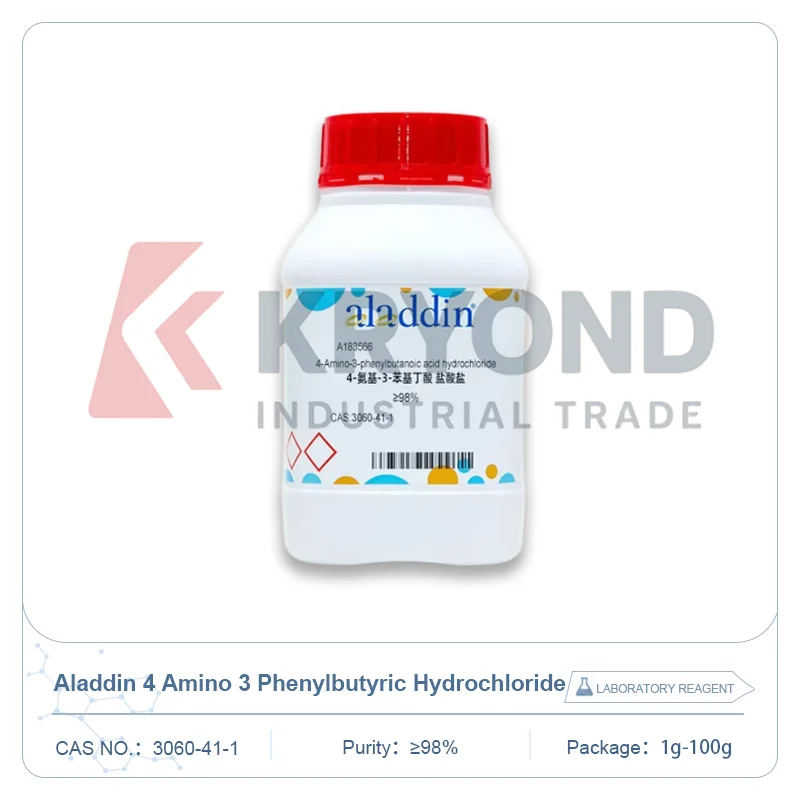 Aladdin A183566 4 Amino 3 Phenylbutyric Acid Hydrochloride CAS 3060-41-1 Laboratory Chemical Reagent Research Material 1g 25g