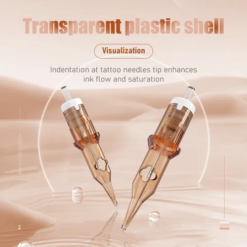 Imagen 2 del producto Cartucho de agujas de tatuaje POPU Clover, cartuchos profesionales de revestimiento redondo, membrana para máquina rotativa de tatuaje PMU SMP, suministro de pluma