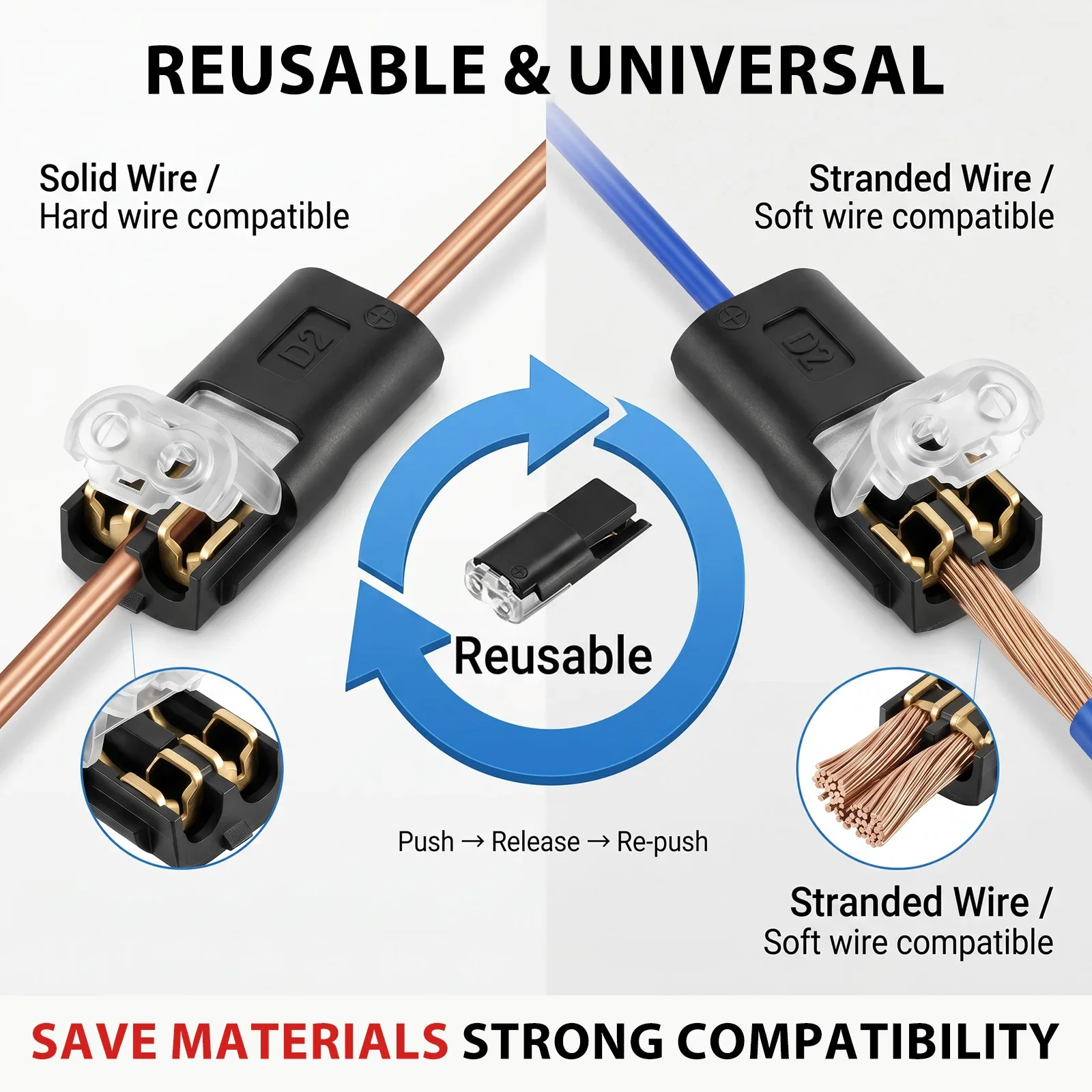 100pcs 2 Pin Way Plug Waterproof Electrical Connector Car Wire Cable Automotive Electrical Connector Strip Terminal Connection