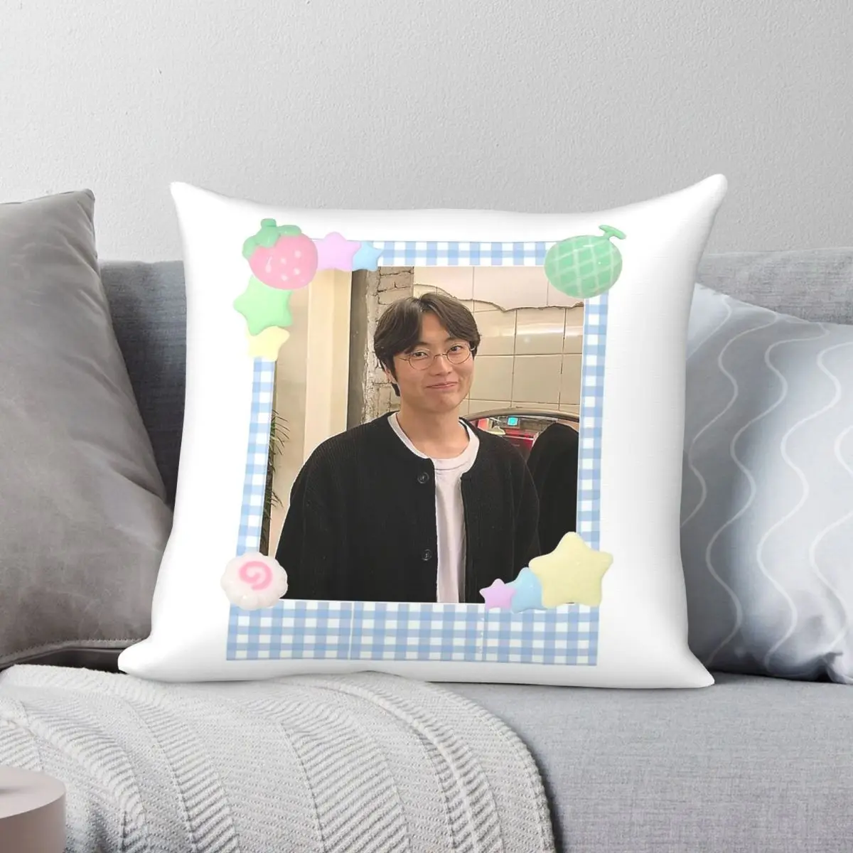 Roh Jaewon Actor Square Pillowcase Polyester Linen Velvet Creative Zip Decor Throw Pillow Case Home Cushion Cover