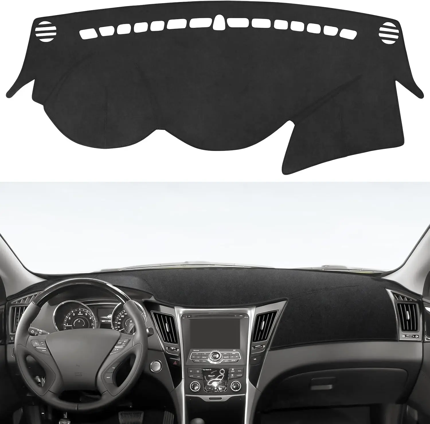 

Чехол для приборной панели Hyundai Sonata 2014-2011, аксессуары, фланелевый чехол для приборной панели, коврик для приборной панели, чехол для центральной консоли, защита от солнца