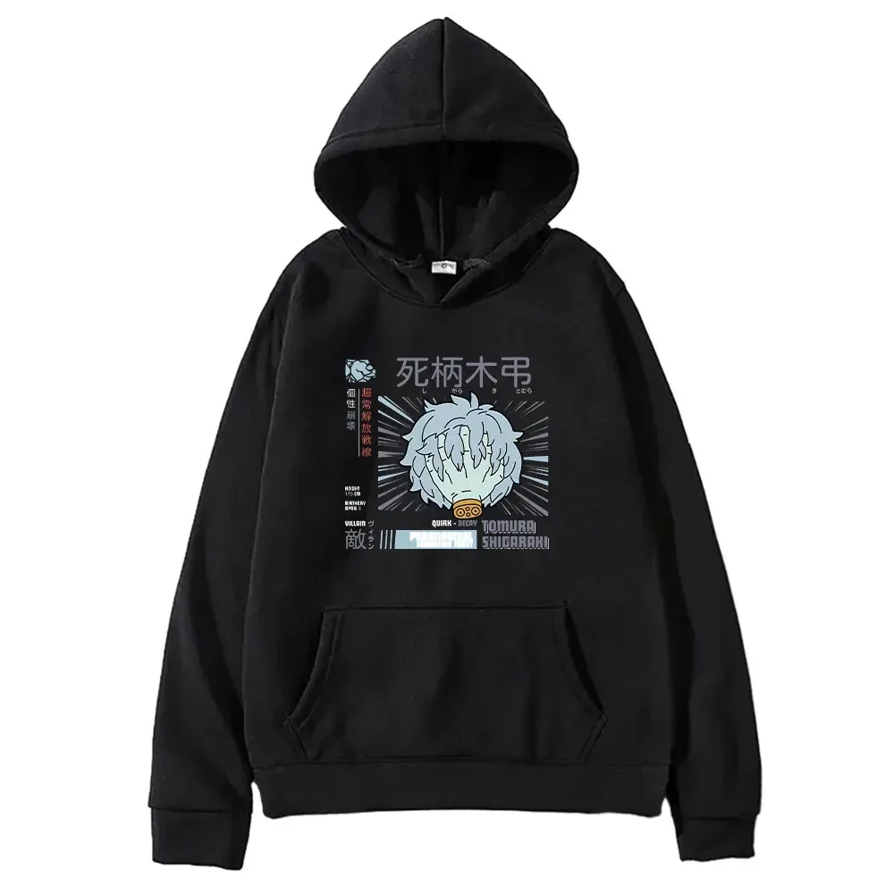 Shigaraki Tomura My Hero Academia Hoodies Men Women Harajuku Long Sleeve Loose Streetwear Funny Printed Pockets Sweatshirts