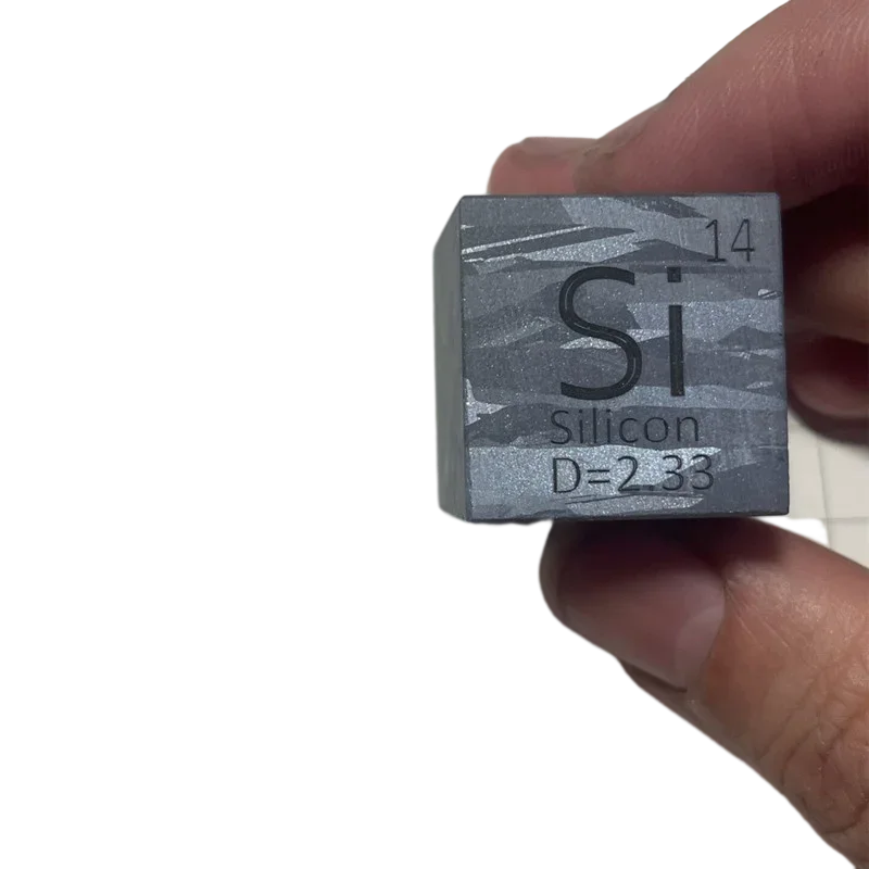 25.4mm Silicon Cube 1 Inch Si Metal Block Periodic Table Engraving