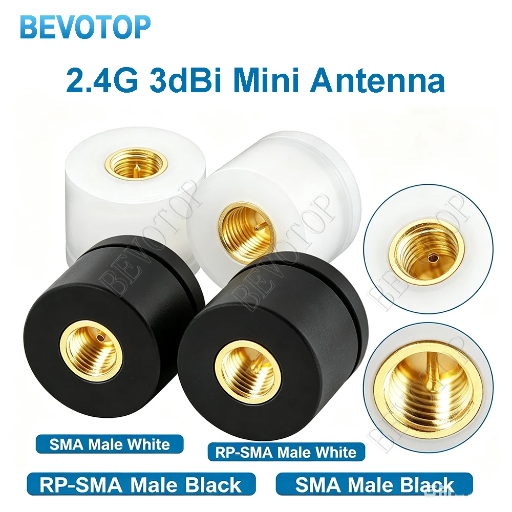 10Pcs 2.4G 3dBi Mini Antenna Bluetooth Wifi Antenna SMA/RP-SMA Male Connector BT WiFi Wireless Router Thumb Antenna