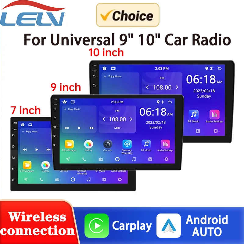 

7"/9"/10" Universal Android 12 Car Radio Autoradio 32G 2 Din WIFI GPS Car Audio Multimedia Player For Hyundai Nissan Toyota Kia