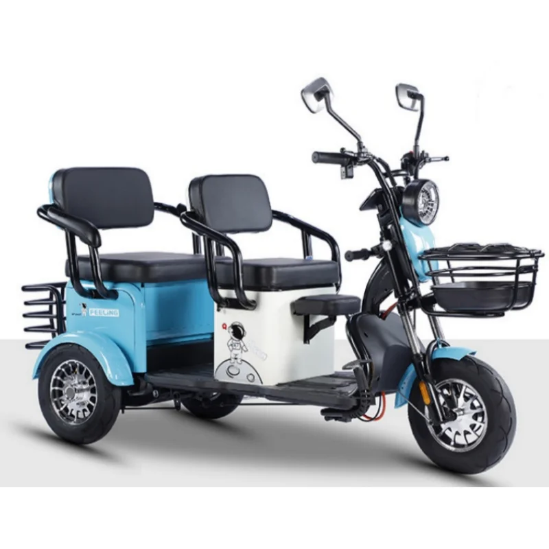 

Electric Elderly Scooter Three Wheels Electric Scooters 80KM 60V 600W Portable 3 Wheel Electric Motorcycle Bike Shopping Basket