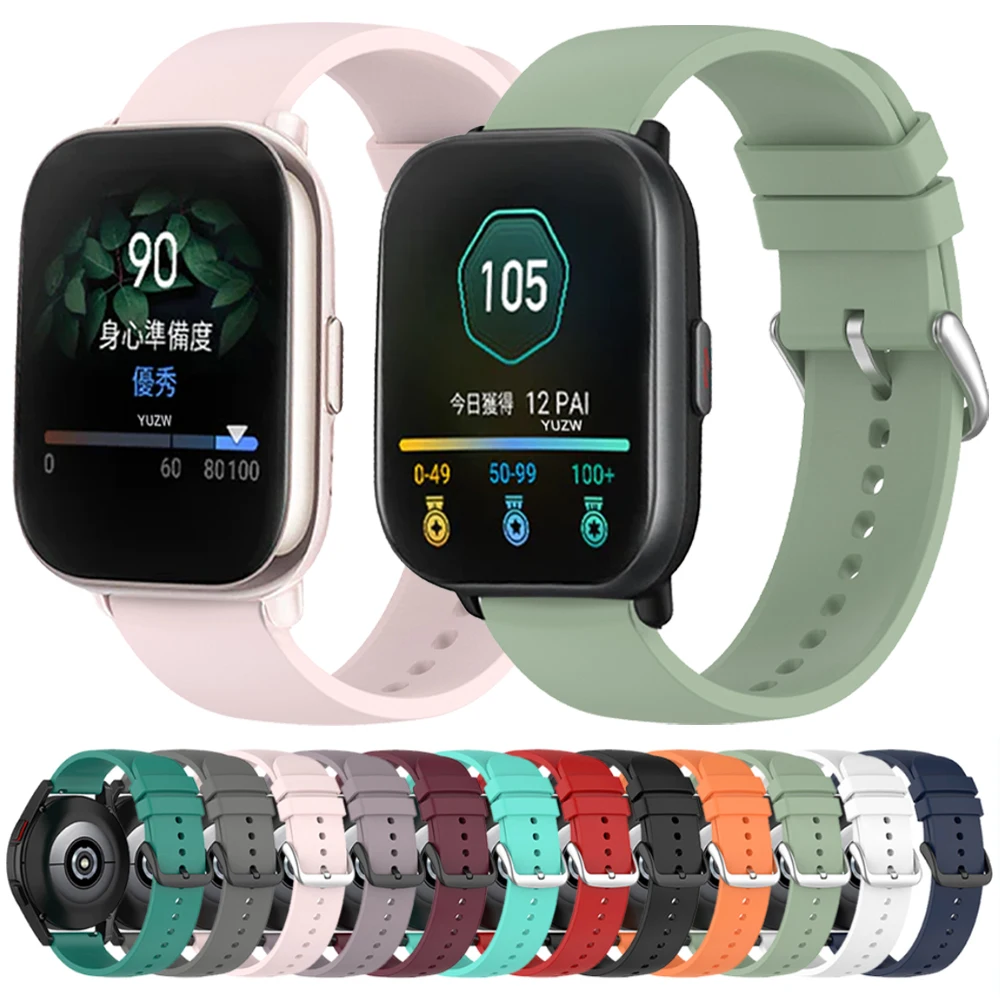 20mm 22mm Silikon Straps Für Huami Amazfit BIP 5 GTR 4/GTR3 Pro 47 42mm smartWatch Band Für Xiaomi Mi Uhr S2 S1 Pro Armband