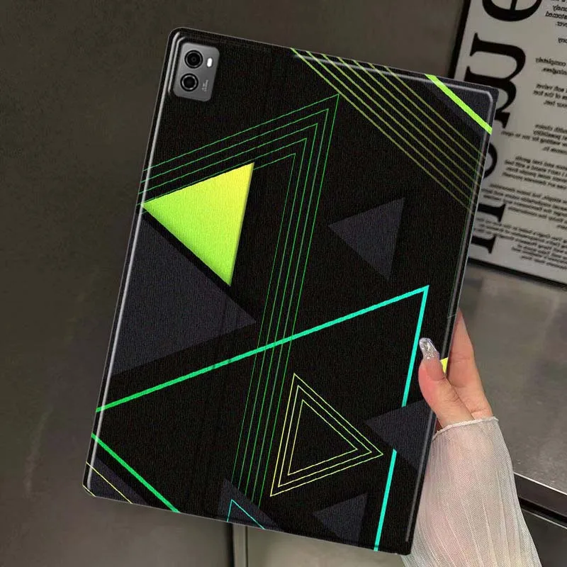 Geometric Neon Pattern For Lenovo Xiaoxin Tab Pad K10 K11 Y700 P11 3rd GT Pro Plus Gen Tablet Case Gift Cover