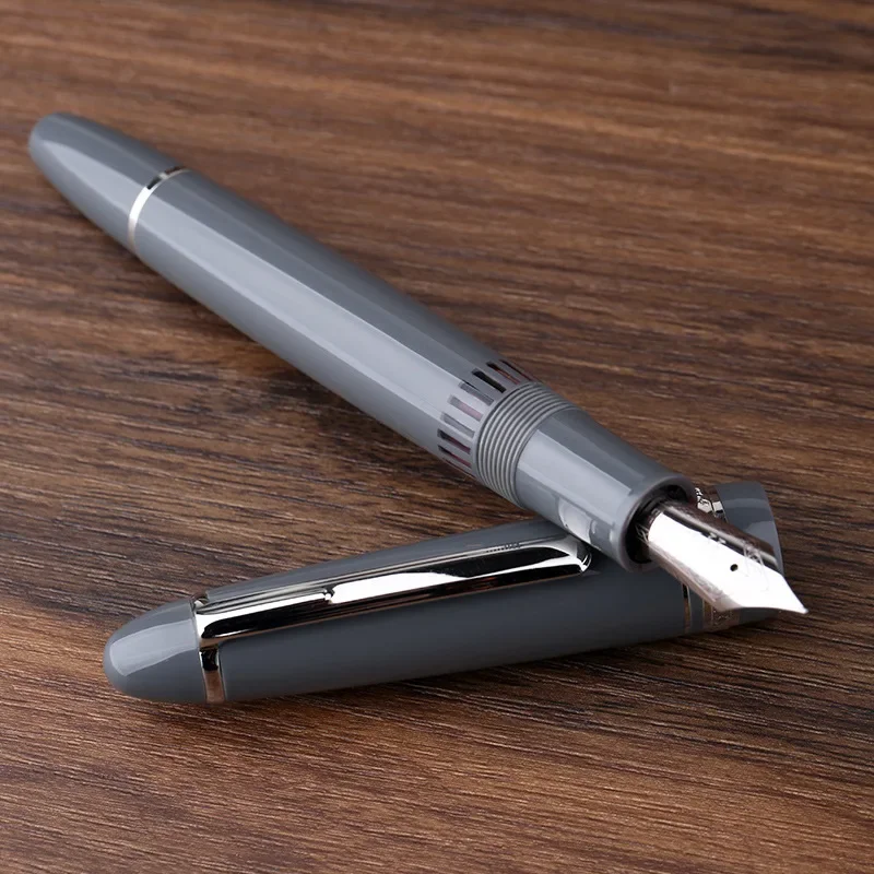 MAJOHN Final Craftsman P136 Resin Pen Metal Copper Piston Ink Absorbing Visual Ink Window Gift Pen Writing Practice Ink Pen