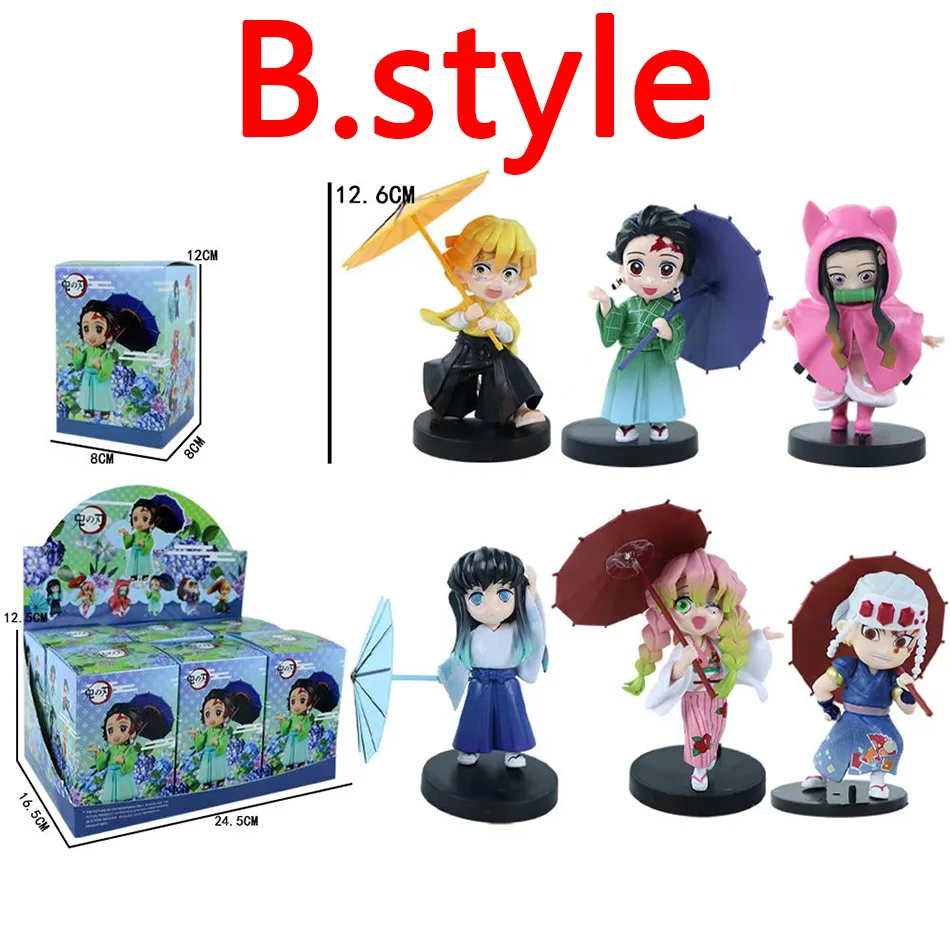 Original Demon Slayer Blind Box Figur Plum Rain Serie Kochou Shinobu Tomioka Giyuu Kanroji Mitsuri Mystery Box Figur Spielzeug Geschenk