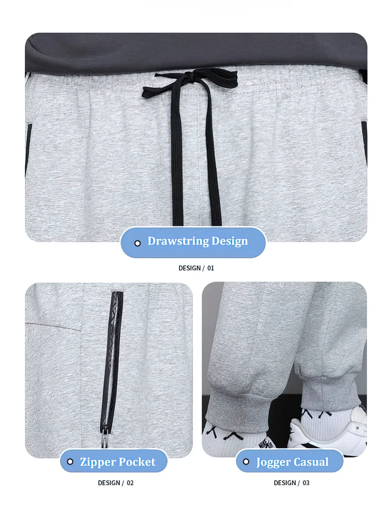 سستة جيب عارضة Sweatpants الرجال رياضة رياضة عداء ببطء السراويل تشغيل فضفاضة طويلة السراويل اللياقة البدنية في الهواء الطلق أربعة مواسم أسود رمادي