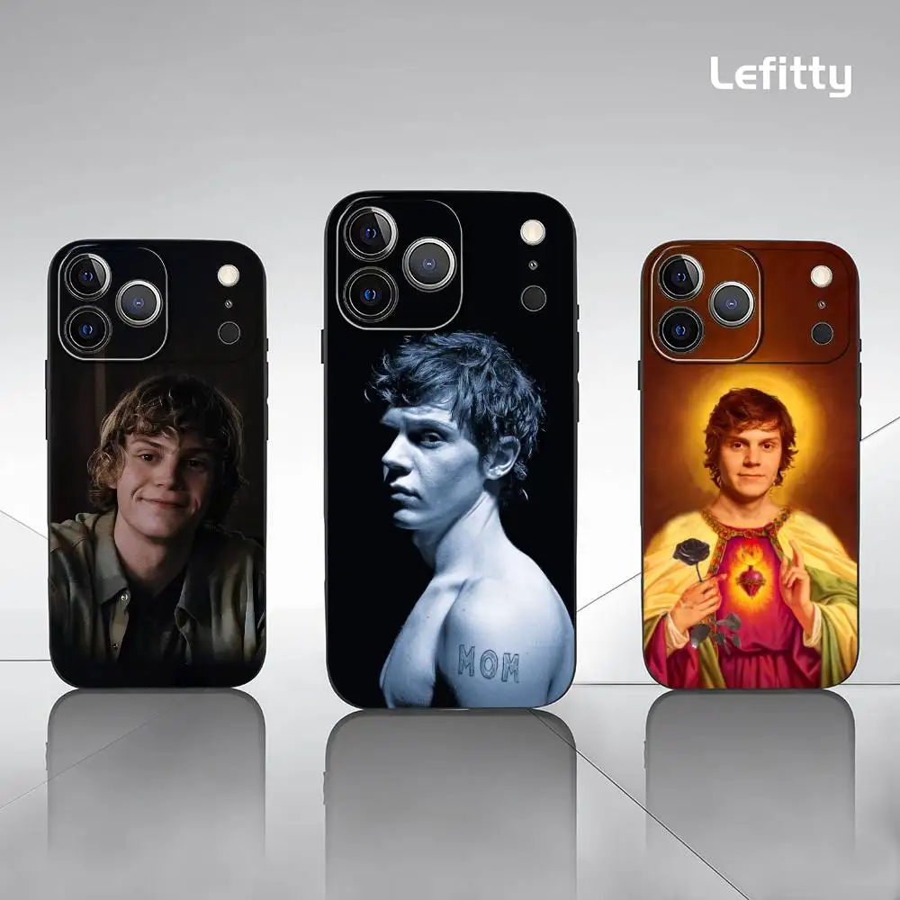 

Famous Actor E-Evan P-Peters Phone Case For iPhone 17 16 15 14 13 12 11 Pro Max Plus Mini Black Frosted Soft Shell Funda
