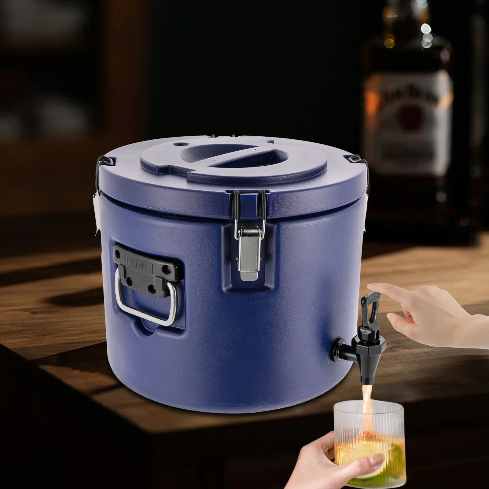 

20L/5.3Gal Blue 304 Stainless Steel Insulated Beverage Dispenser W/ Faucet, Portable Double-Walled Vacuum Insulated Drink Cooler