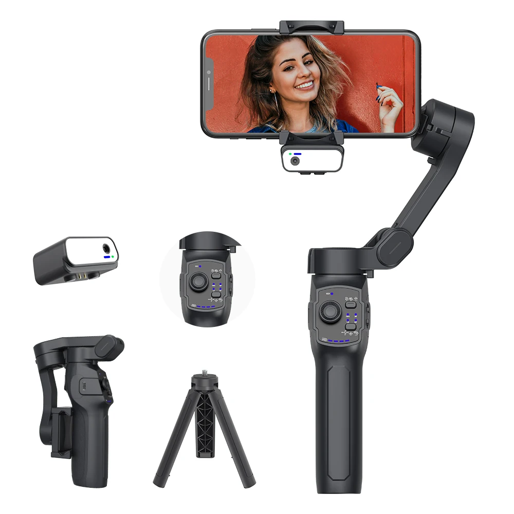 

New Design 360 Auto Face Tracking Selfie Stick Stand Tripod Phoneholder Gimbal Stabilizer 3- Antishake for IOS and Android