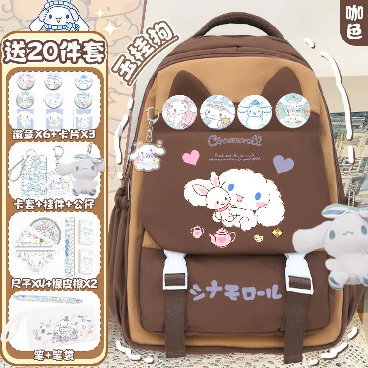 

Cinnamoroll Mochilas Aestethic Schoolbag Capybara large-capacity backpack panda spine protection backpack loopy schoolbag