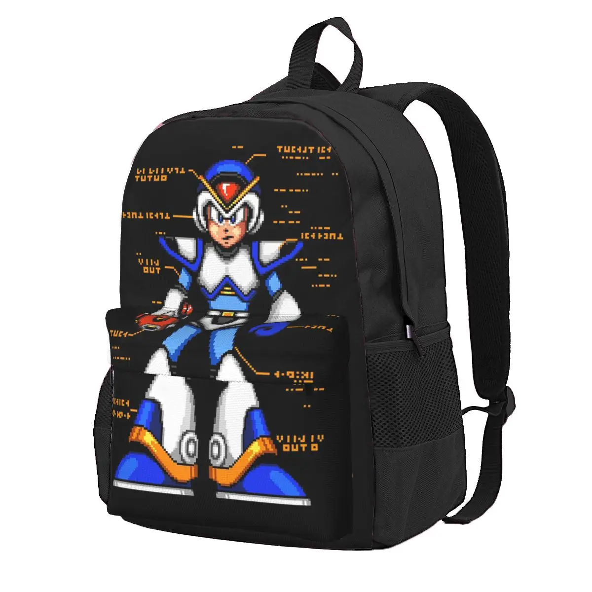 

Japanese Mega Video Man Games Student Backpack School Bag Hiking Travel Daypack for Men Women Fashion Bookbag Shoulder Bags