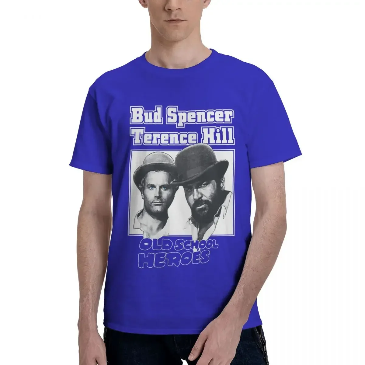 Crewneck Gifts T-Shirts For Men  men Graphic Y2K Tops Bud Spencer And Terence Hill Old School Heroes T  graphic men clothing