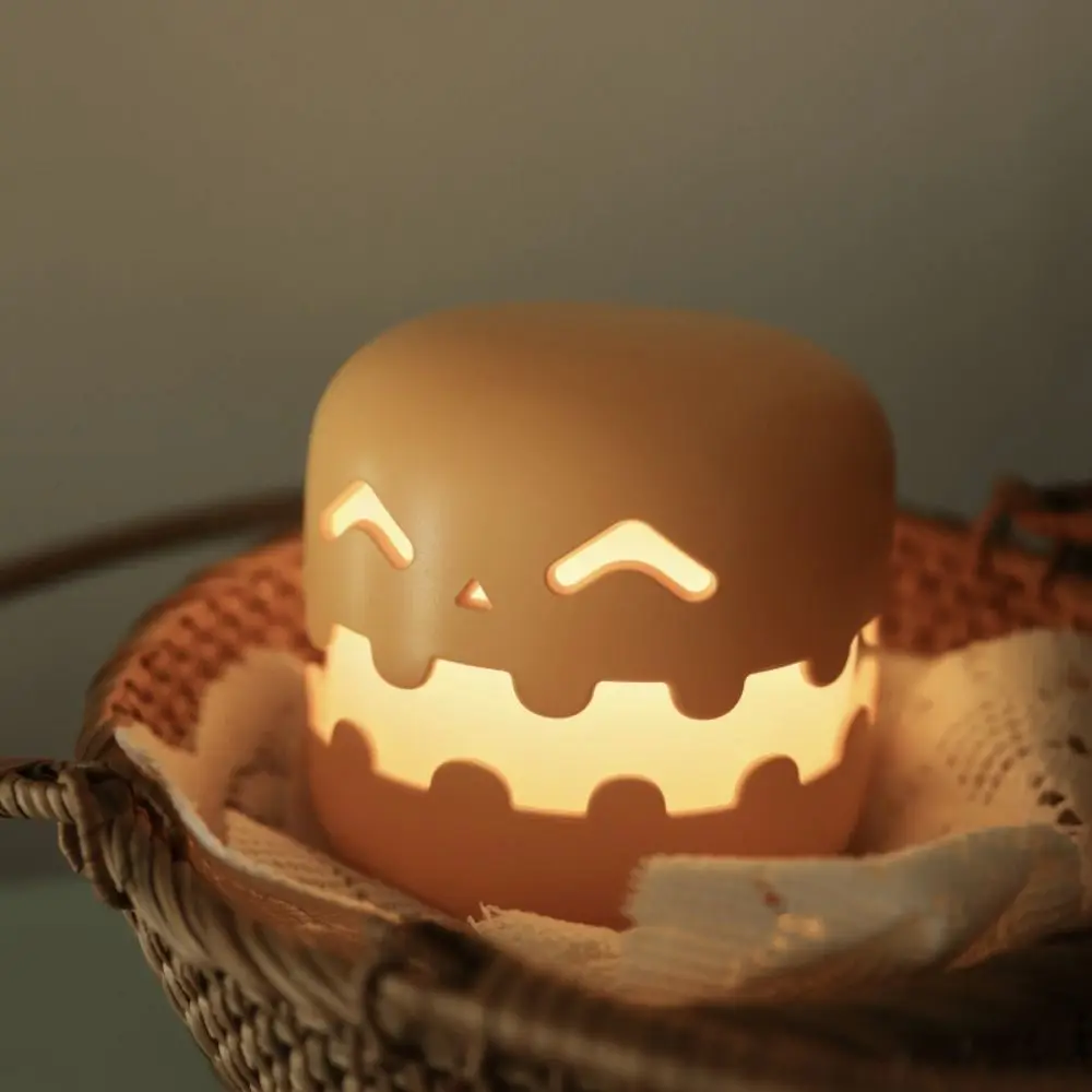 

Creative Halloween Pumpkins Lamp Auto-off Timer Push Type Pumpkin Night Light Ornament Dimmable Mini Pumpkin LED Lantern Baby
