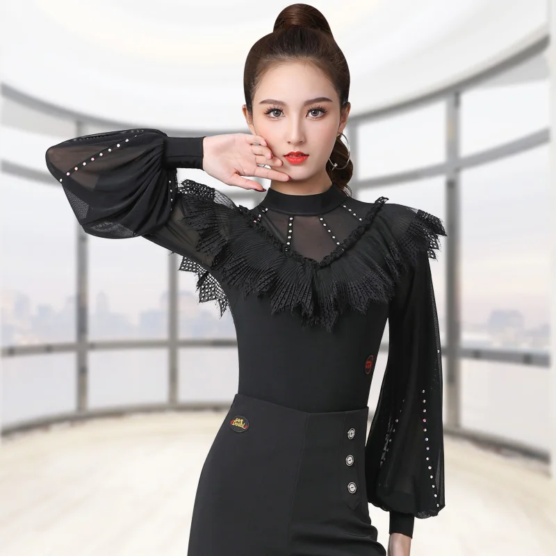 

New Sexy latin Leotard Dance Clothes Women Latin Salsa Rumba Chacha Dance Performance Practice Costume