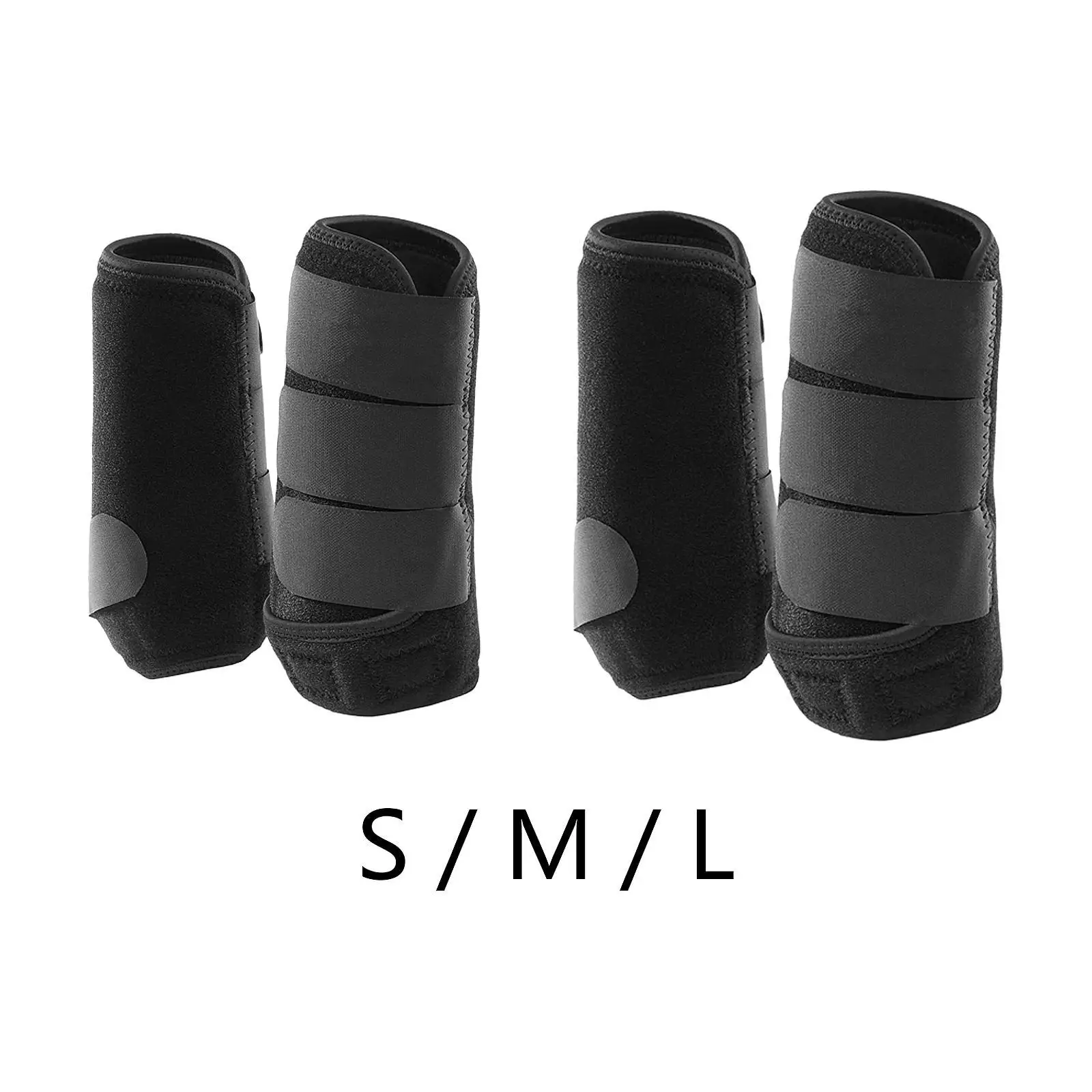 Botas de caballos de 2 piezas, protección para piernas, amortiguación, transpirable, multifunción, protector elástico para piernas, envolturas para entrenamiento de salto