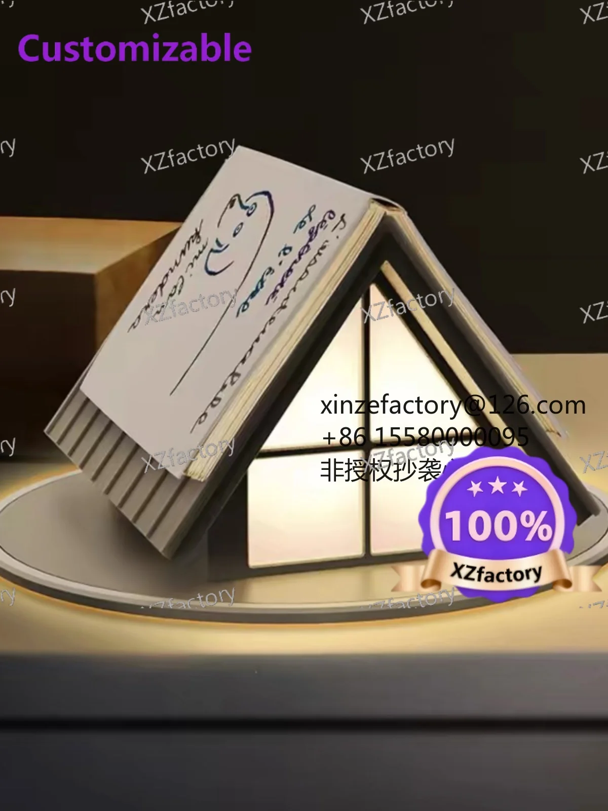 

Factory Direct 2026 Top RatedBookmark lamp accompaniment, bedroom creative atmosphere, high-end small house night light, warm ro