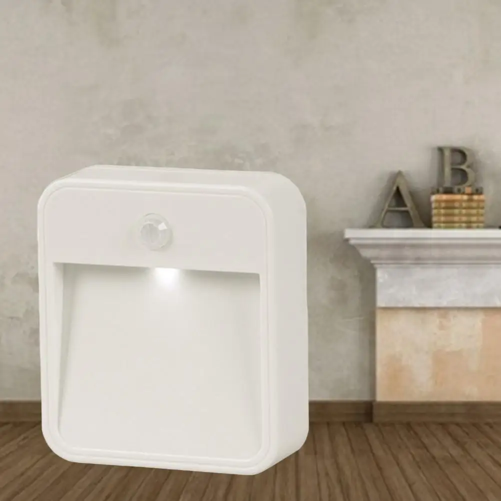 2 Pcs LED Motion Sensor Night Light Automatic Induction Energy Saving Operated Closet Hallway Stairs Bathroom