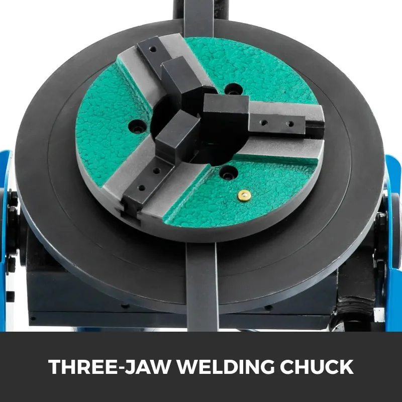 30Kg Rotary Welding Turntable Rotator for pipe Circle Workpiece Welder Positioner with 200mm Chuck 40W Motor 110/220V