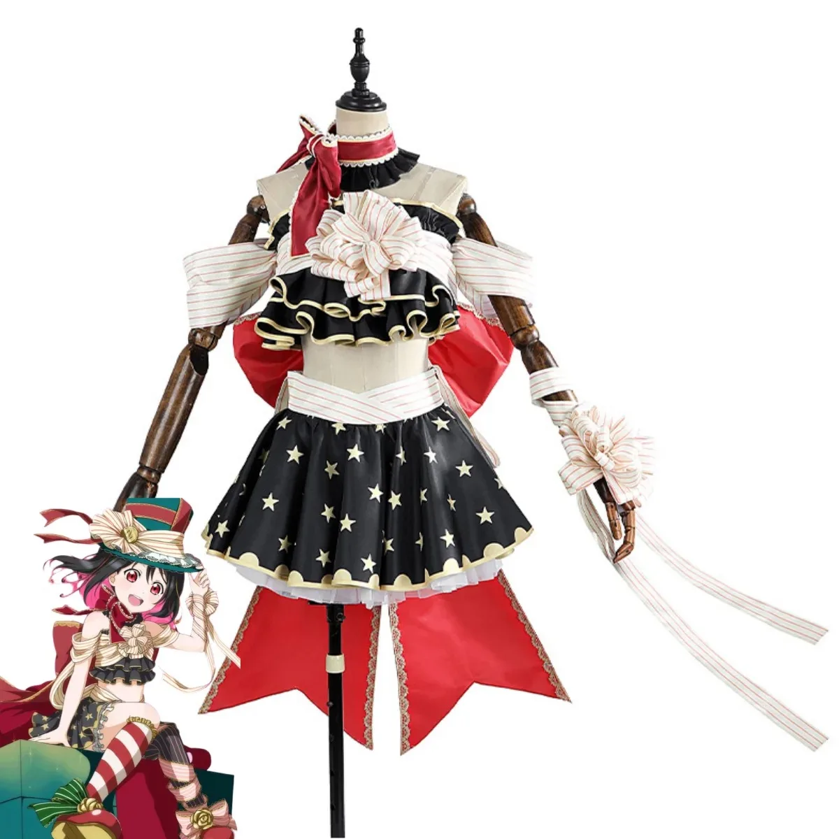 Anime ¡Ama vive! Disfraz de Cosplay de Nico Yazawa, proyecto de ídolo escolar, falda Sexy y bonita de Halloween, uniforme, peluca, conjunto de Navidad para mujer