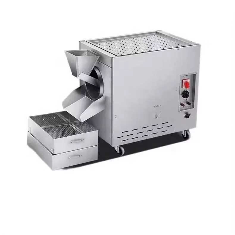 Commercial Multifunctional Nut Roasting Machine, Almond Peanut Walnut Corn Seed Frying & Roasting Equipment