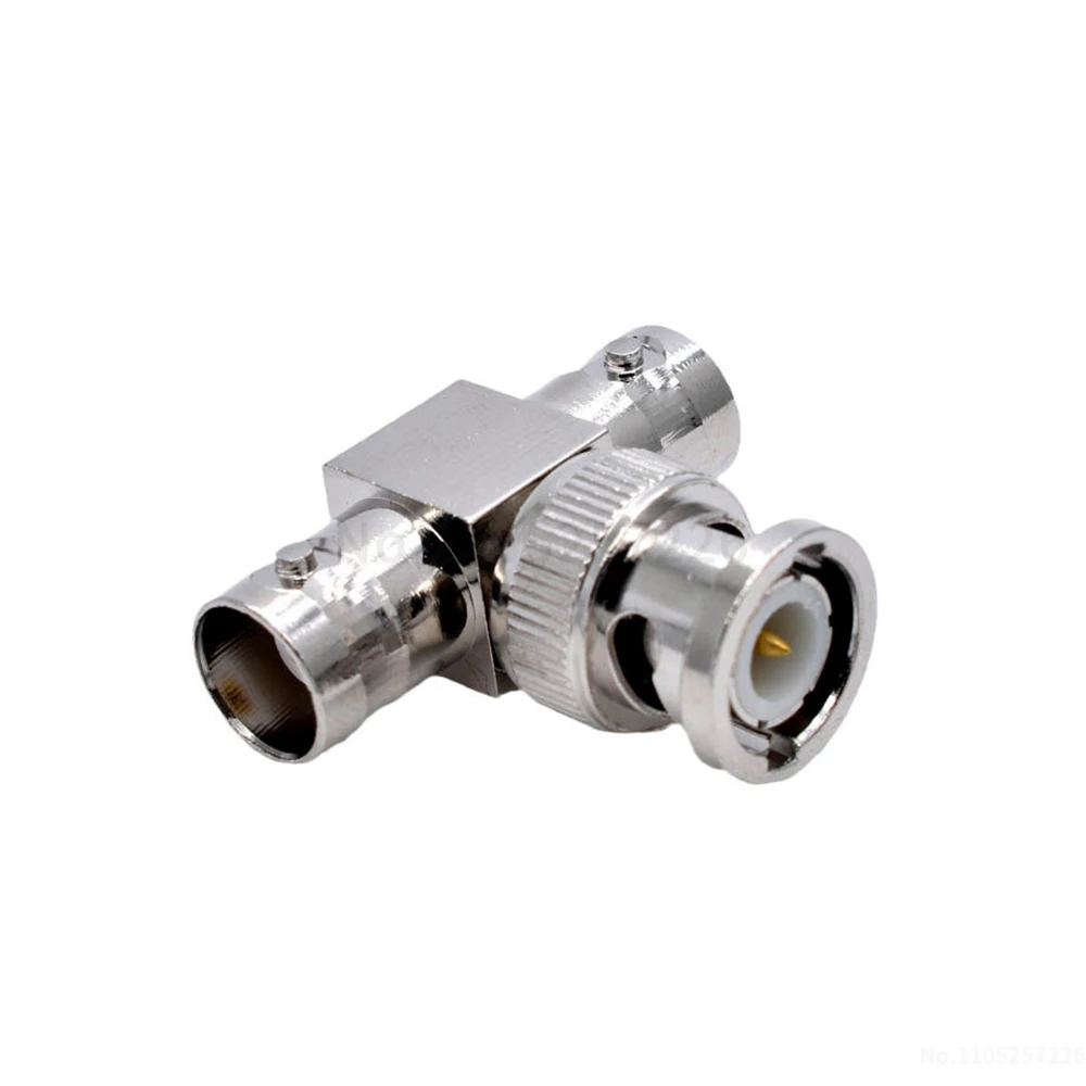BNC-JKK connector: T-shaped Q9 CCTV adapter (1 cm male to 2 cm female) – copper BNC T-connector (1 pcs)