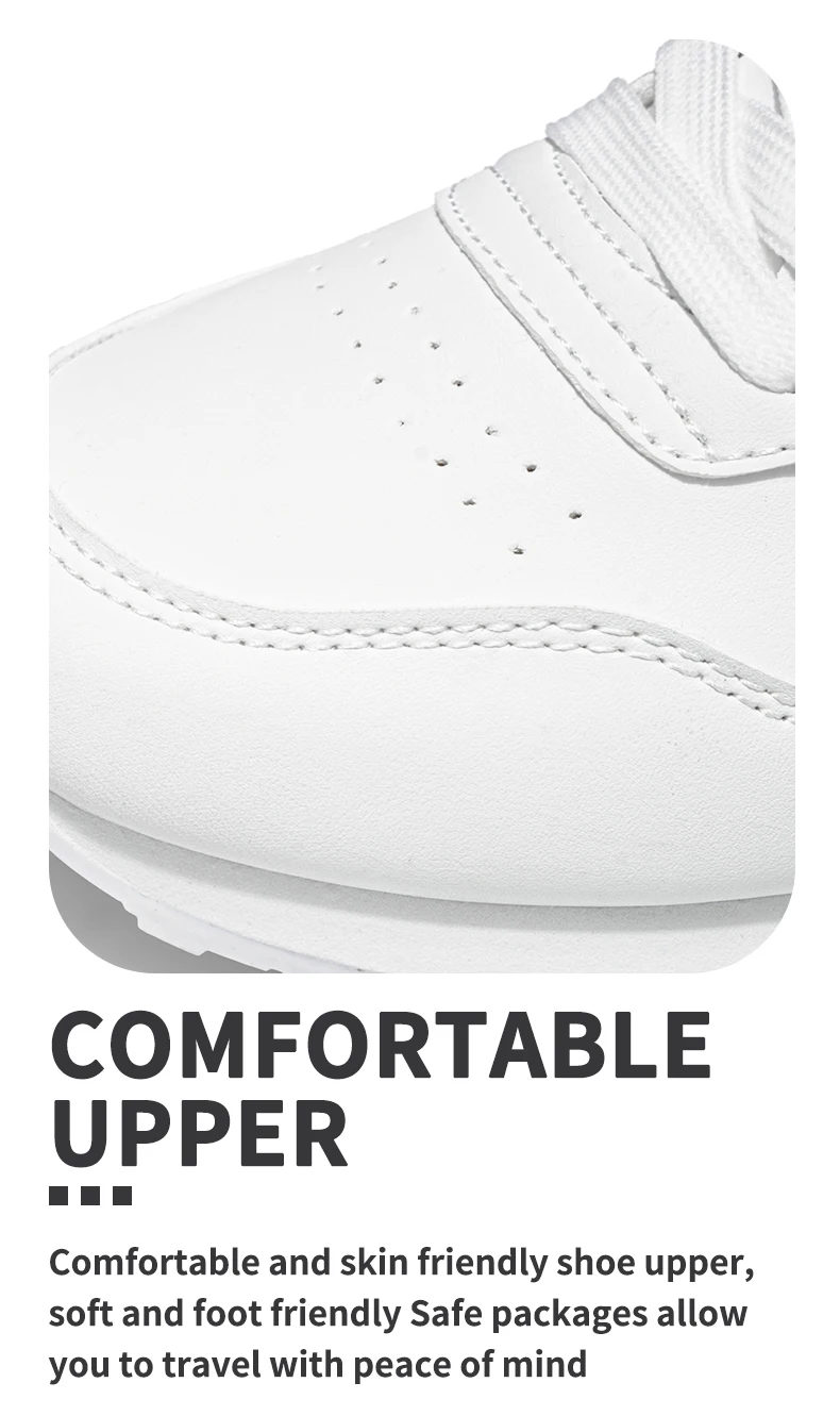 Herren Freizeitschuhe, Weiße Sneaker, Einfarbig Klassisch, Bequem und Stilvoll, Geeignet zum Gehen und für Outdoor-Training – Detail 3