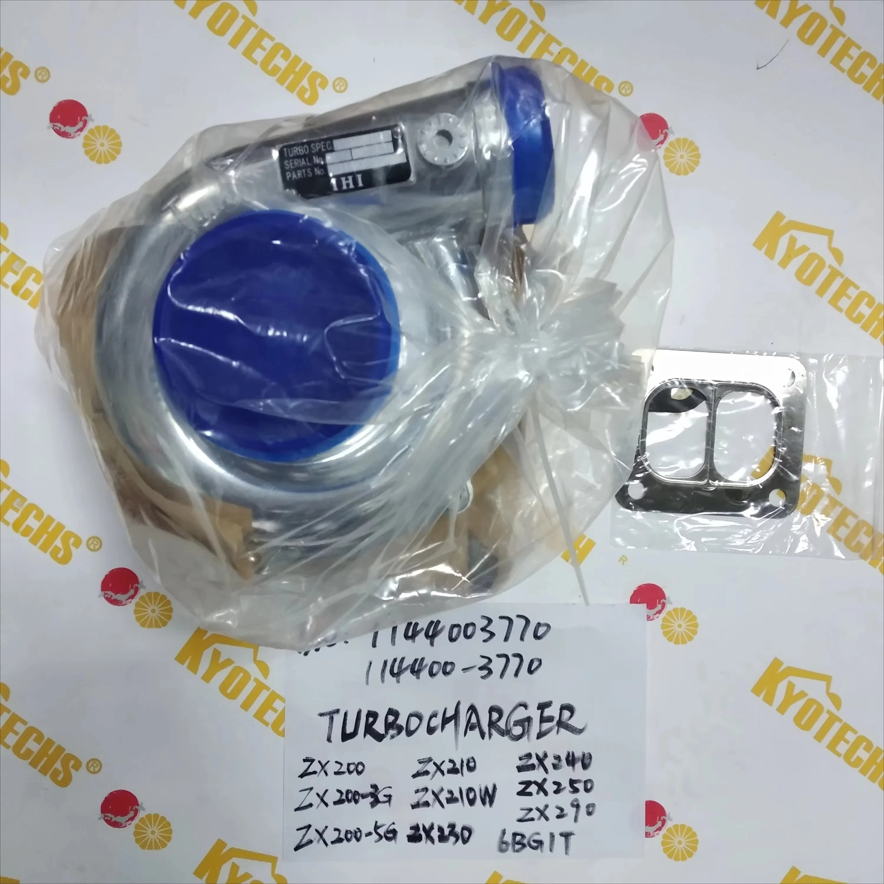 

ZX200 ZX210 ZX240 ZX200-3G ZX210W ZX250 ZX200-5G ZX230 ZX290 6BGIT 1144003770 114400-3770 turbocharger