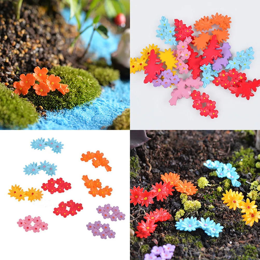 

10 Pcs Flowers Vivid Mini Garden Decorations Moss Landscape Moss Micro Landscape Simulated Gifts Accessories