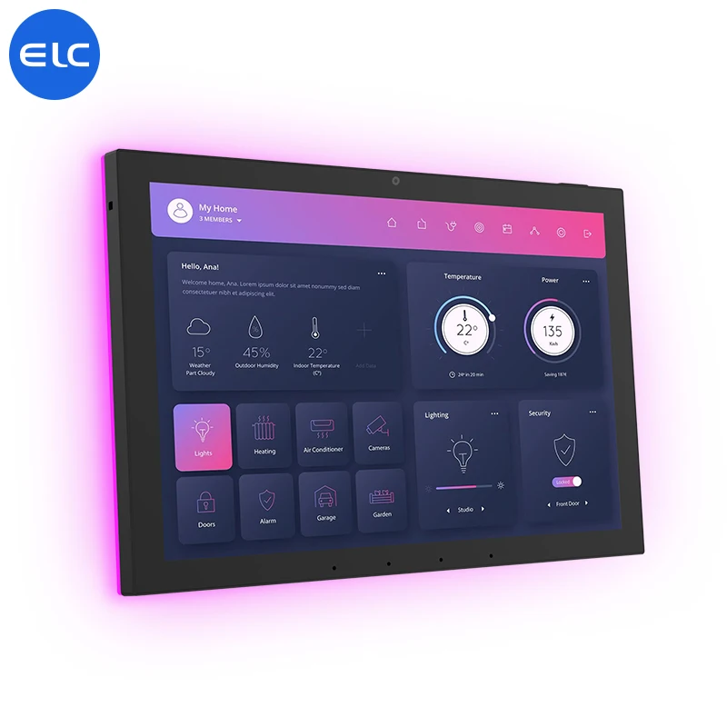 SMT1019 Smart Home Panel Automation 10.1 Inch Android 14 4+64GB POE Touch Control Display Tablet with RK3576S Quad-Core 1280*800