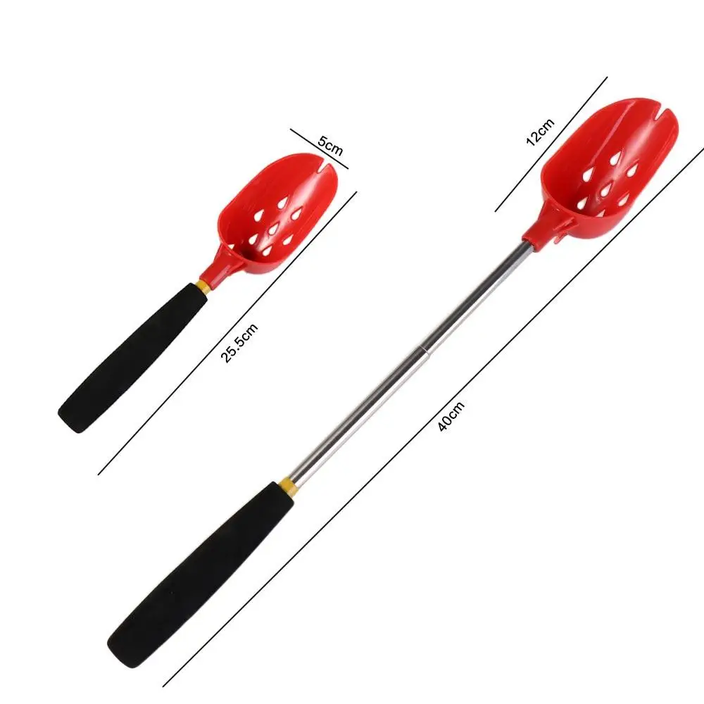 遠投餌投げスプーン伸縮式格納式釣りネストスプーン多機能ステンレス鋼ベイトキャスティングスクープ