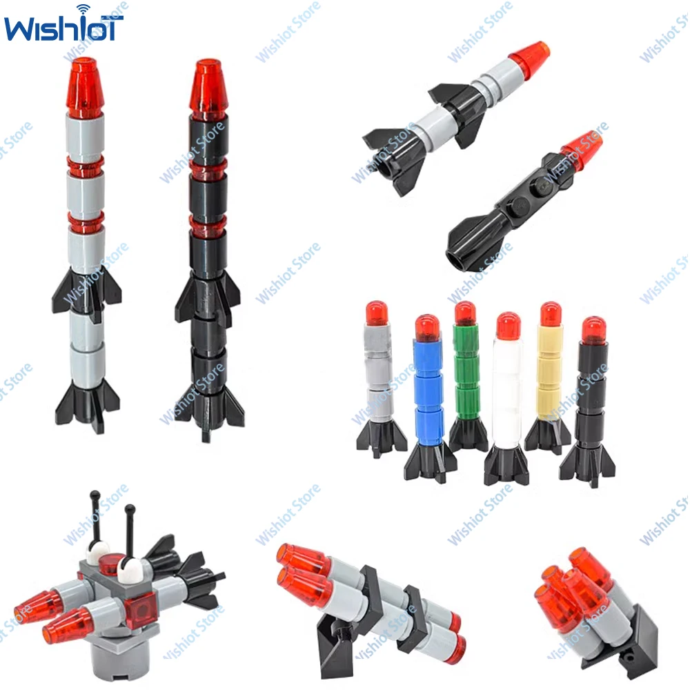 

MOC Building Blocks Rocket Launcher Missile Modelling Cannonball Decoration Modification Technical Parts Compatible with legoeds