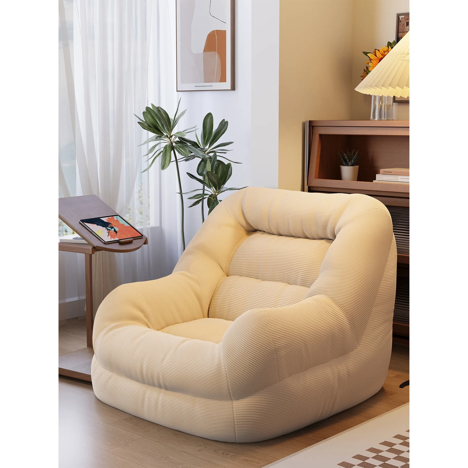 Lazy Sofa Nest Chair for Bedroom Balcony Single Small Tatami Seat Reclining Sleeping Living Room Leisure Chair