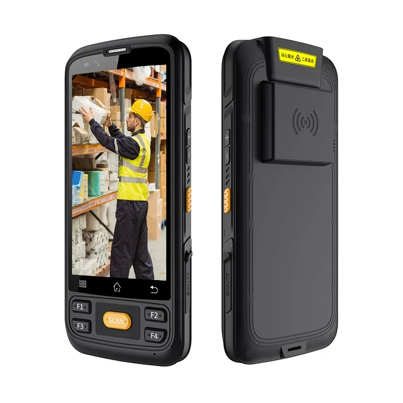 Custom Android 12 Handheld Mobile Terminal  QR Barcode Scanner and RFID UHF PDA Data Collectors with TF/SIM/Type-C/SAM Interface