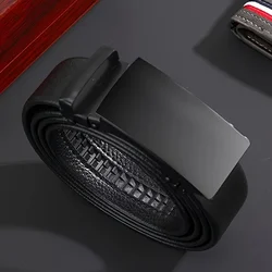 High-quality Men's Automatic Buckle PU Belt New Simple Men's Business Casual Belt Fashionable Men's Birthday Gifts