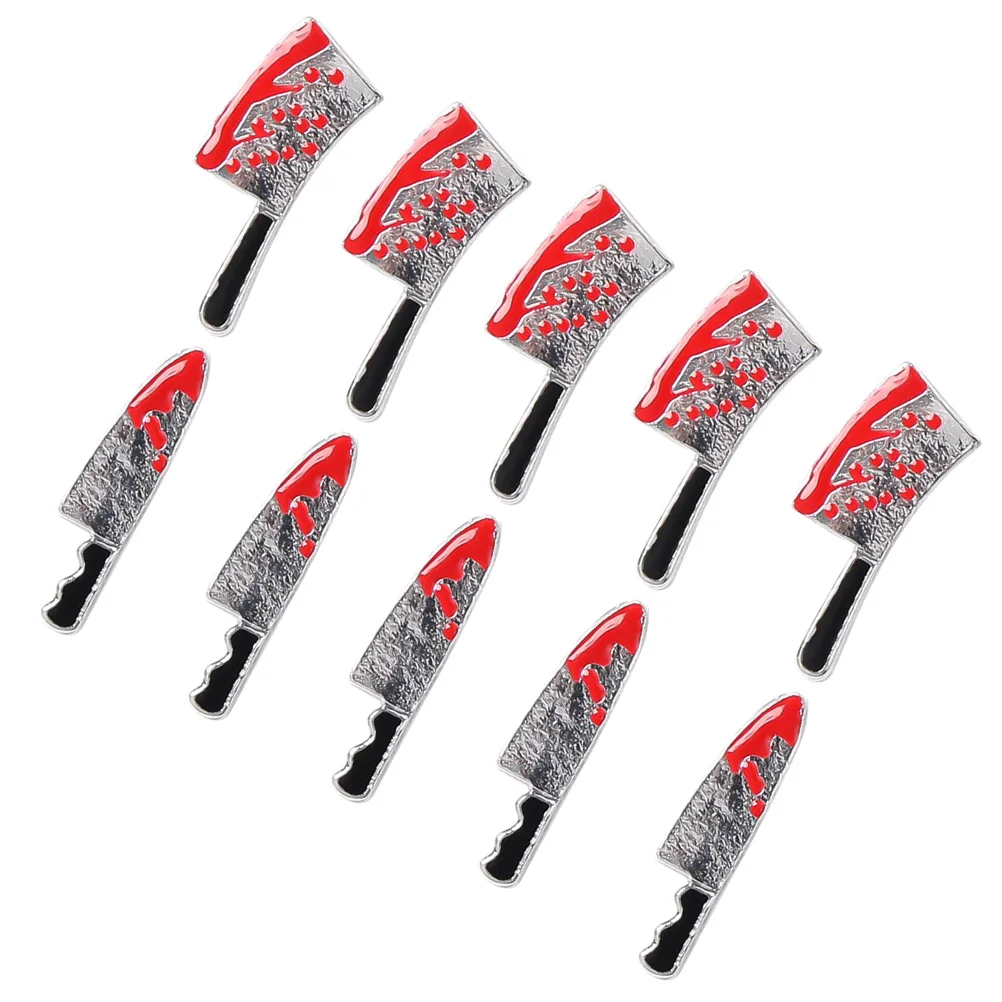 

10 Pcs Nail Art Accessories Halloween Clips Charms Decor Jewelry Nails Decorative Halowen Embellishments