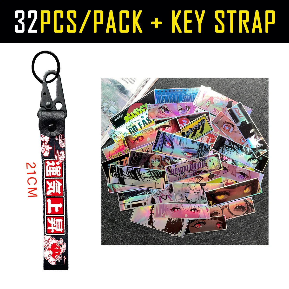 Variant: 32PCS with Key Strap