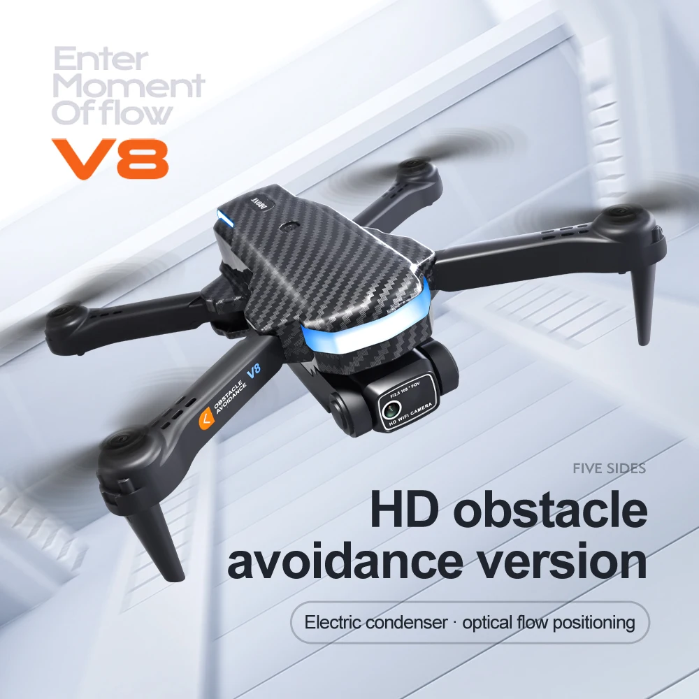 

2024 New H26 Drone 4K Professional Equipped with 1080P Wide Angle Dual HD Camera Foldable Brushless Motor Optical Flow v8