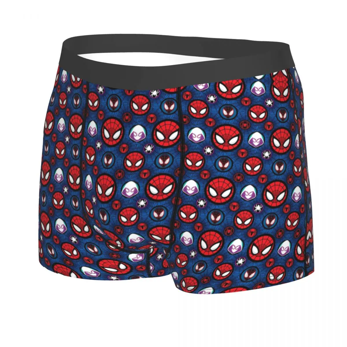 Custom Spider Man Pattern Underwear Male Printed Red Web Boxer Shorts Panties Briefs Breathable Underpants