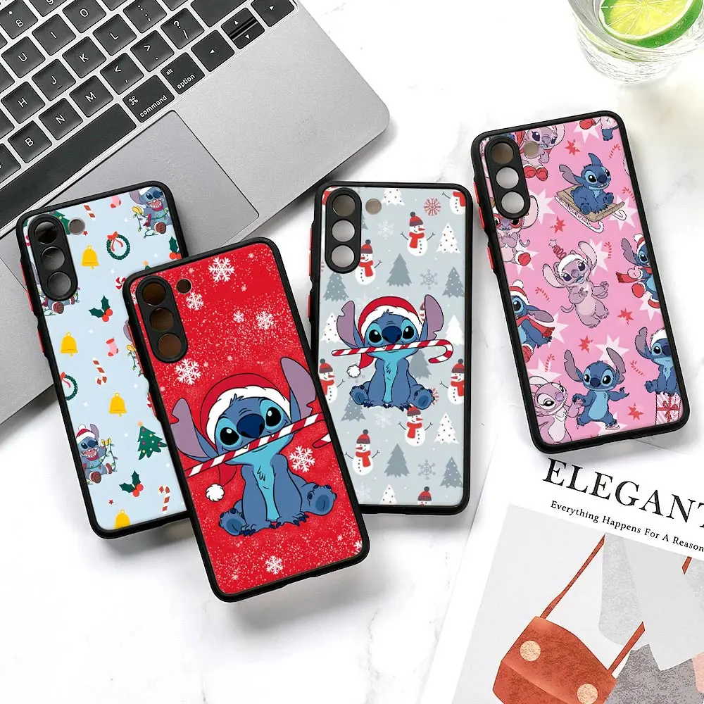 

Christmas Stitch With Snowmen Fundas For Samsung Galaxy S25 S24 S23 S22 S21 S20 Ultra S24 S23 FE Plus Note 20 Frosted Phone Case