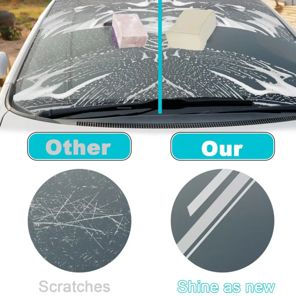 OEMASSIVE Car Synthetic Chamois Leather Demister Pad Windscreen Washing Cloth Sponge Block Washing Tool Wipe Super Absorbent