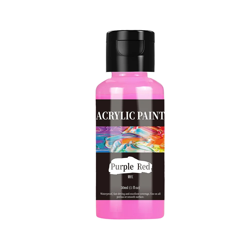 30ml/Bottle 24 Colors Acrylic Paint Colors Acrylic Paint Set Dyes For Fabric Clothing Painting For Leather DIY Pigment Graffiti image 3