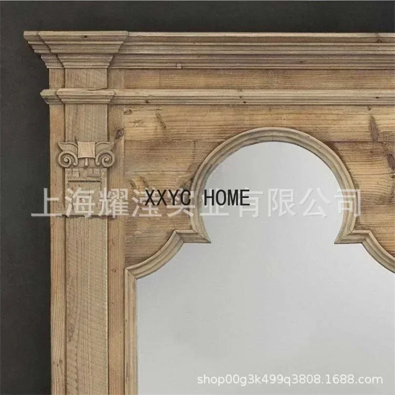 Specchio americano a figura intera in legno massello