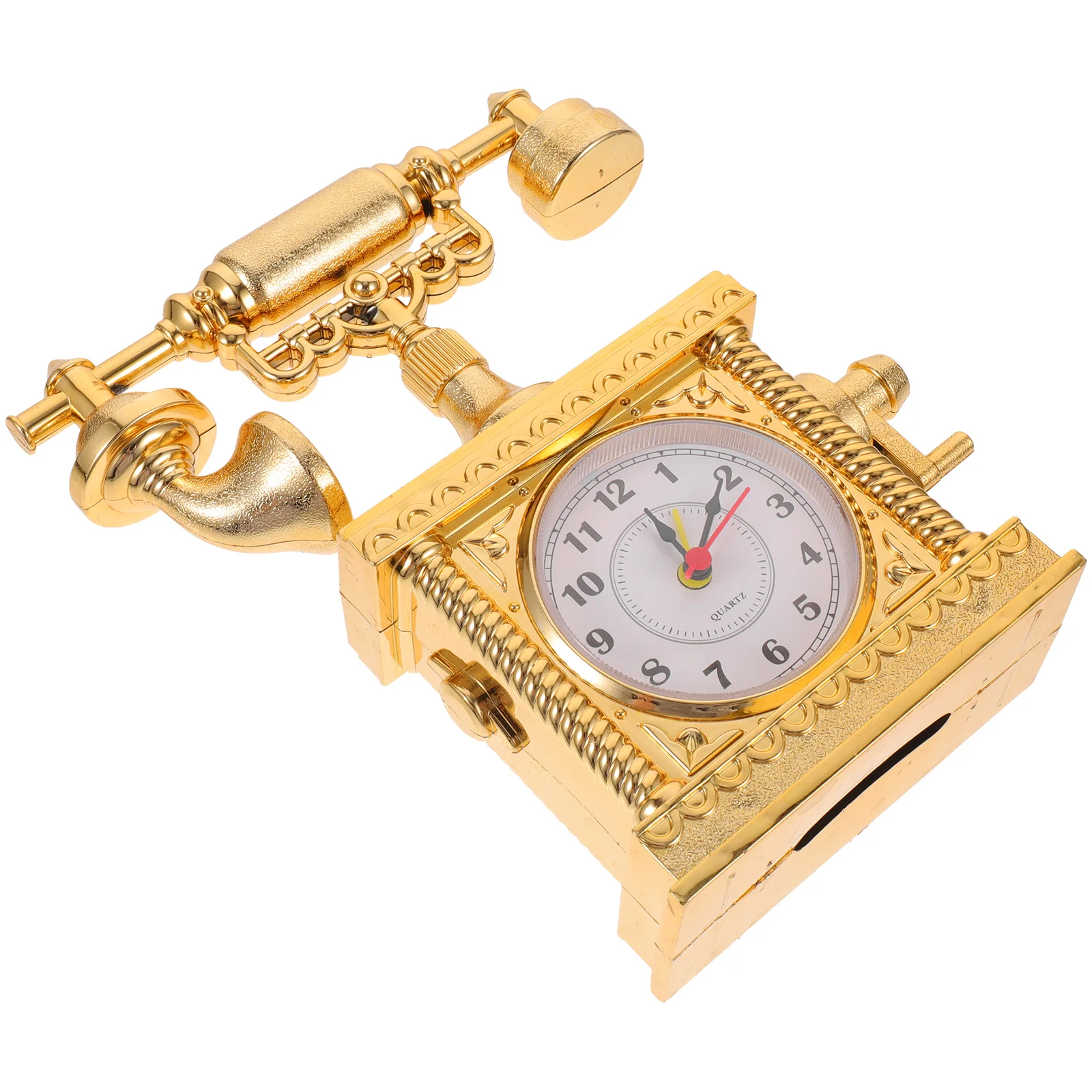 

Decorate Retro Phone Clock Office Telephone Bell Old Fashioned Abs Vintage Style Desk