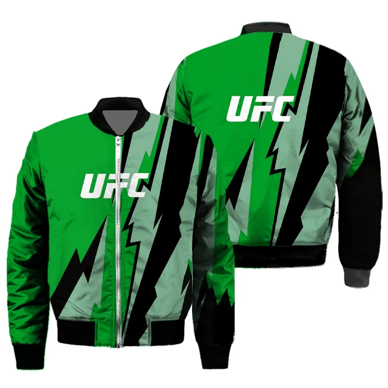 

Осенне-зимняя мужская бархатная куртка с v-образным вырезом на молнии, кардиган, повседневная куртка с 3D принтом UFC, модная теплая универсальная куртка для поездок на работу